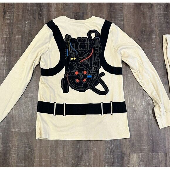 MJC Ghostbusters Pajama Set Size Small Proton Pack Adult Costume Tan Uniform - Picture 2 of 6